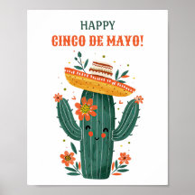 Niedlicher mexikanischer Kaktus Happy Cinco de May