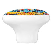 Niedlicher mexikanischer Stil Keramikknauf (Seitenansicht)