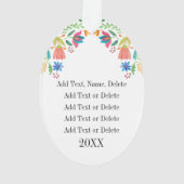 Niedlicher Mexiko-Ornament Ornament (Rückseite)