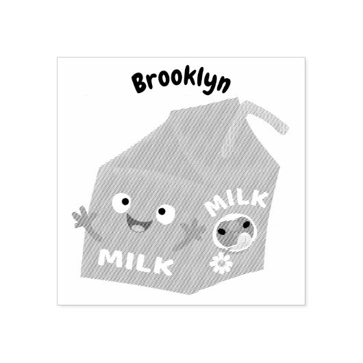 Niedlicher Milchkarton Cartoon Kautschukstr Gummistempel (Prägung)