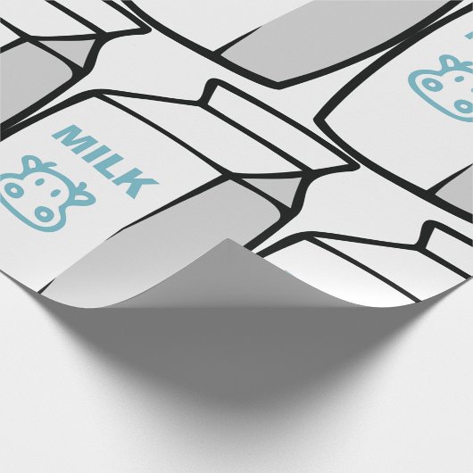 Niedlicher Milchkuh Cartoon Milchkarton Illustrati Geschenkpapier