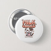 Niedlicher Milkshake Lover Little Calf Frozen Jogh Button (Vorne & Hinten)