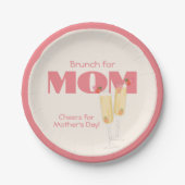 Niedlicher Mimosas-Muttertag Pappteller (Vorderseite)