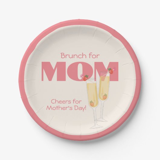 Niedlicher Mimosas-Muttertag Pappteller (Vorderseite)