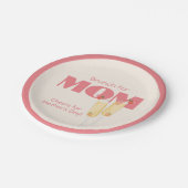 Niedlicher Mimosas-Muttertag Pappteller (Schrägansicht)