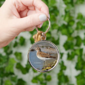 Niedlicher Mindestens Sandpiper bei Mudflats Schlüsselanhänger (Hand)