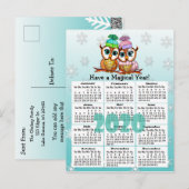 Niedlicher Mini-Kalender 2020 Postkarte (Vorne/Hinten)