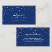 NIEDLICHER Mini Konfetti Gold funkelnd Glitzer dun Visitenkarte (Vorne/Hinten)