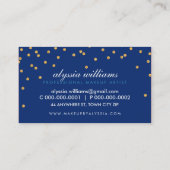 NIEDLICHER Mini Konfetti Gold funkelnd Glitzer dun Visitenkarte (Rückseite)