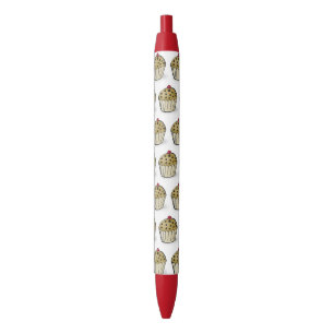 Niedlicher Mini Muffin Pattern Schwarzer Tinte Pen Kugelschreiber