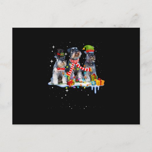 niedlicher Mini-Schnauzer Ankündigungspostkarte (Vorderseite)