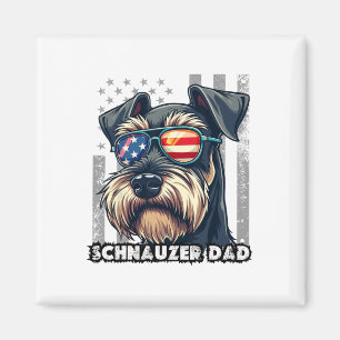 Niedlicher Mini Schnauzer Vater Hundeliebhaber Tag Magnet