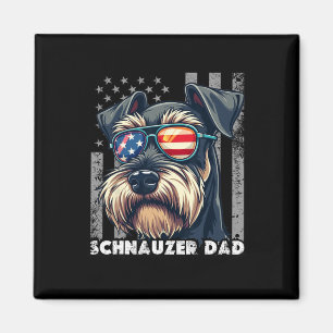 Niedlicher Mini Schnauzer Vater Hundeliebhaber Tag Magnet