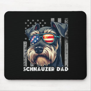 Niedlicher Mini Schnauzer Vater Hundeliebhaber Tag Mousepad