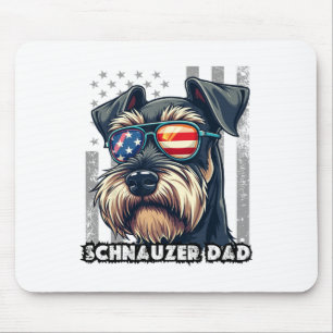 Niedlicher Mini Schnauzer Vater Hundeliebhaber Tag Mousepad
