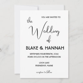 Niedlicher Minimal Boho Wedding Handgeschriebener  Einladung