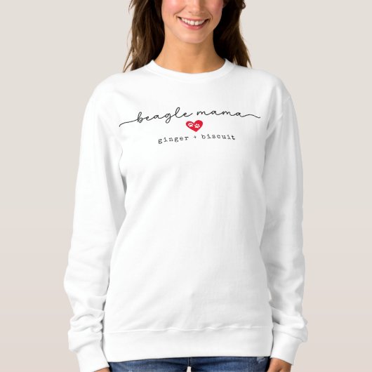 Niedlicher Minimalistischer Beagle Mama Hund Mama Sweatshirt (Vorderseite)