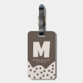 Niedlicher Minimalistischer Boba Bubble Tee Gepäck Gepäckanhänger (Rückseite vertikal)