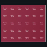 Niedlicher Minimalistischer Burgund-Rote Calligraf Geschenkpapier<br><div class="desc">Sie können die Schriftart,  Hintergrundbild und Farbe,  Buchstaben und Buchstaben leicht ändern.</div>