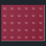 Niedlicher Minimalistischer Burgund-Rote Calligraf Geschenkpapier<br><div class="desc">Sie können die Schriftart,  Hintergrundbild und Farbe,  Buchstaben und Buchstaben leicht ändern.</div>