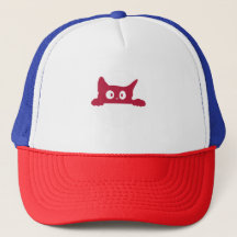 Niedlicher Minimalistischer Cat Face Trucker Hat