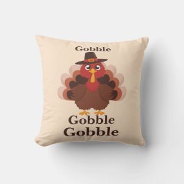 Niedlicher Minimalistischer Erntedank Funny Gobble Kissen