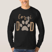 Niedlicher Minimalistischer Hund Corgi Vater T-Shirt (Vorderseite)