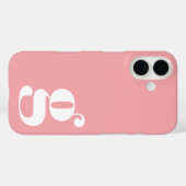 Niedlicher Minimalistischer Monogramm-Letter in Ro Case-Mate iPhone Hülle (Rückseite (Horizontal))