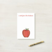 Niedlicher Minimalistischer Red Teacher's Apple Post-it Klebezettel (Auf Schreibtisch)