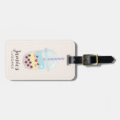 Niedlicher Minimalistischer Regenbogen Boba Bubble Gepäckanhänger (Vorderseite horizontal)