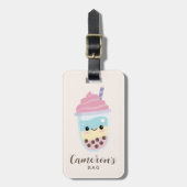 Niedlicher Minimalistischer Regenbogen Boba Bubble Gepäckanhänger (Vorderseite vertikal)