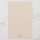 Niedlicher Minimalistischer Wochenplaner Briefpapier (Rückseite)