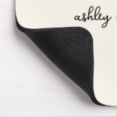 Niedlicher Minimalwert der weißen Monogramm Addier Mousepad (Ecke)