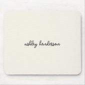 Niedlicher Minimalwert der weißen Monogramm Addier Mousepad (Vorne)