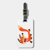 Niedlicher Mischvous Cartoon Fox Gepäckanhänger (Vorderseite vertikal)