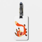 Niedlicher Mischvous Cartoon Fox Gepäckanhänger (Rückseite vertikal)