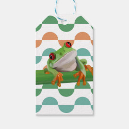 Niedlicher Mit Augen Baumfrosch mit farbenfroher G Geschenkanhänger