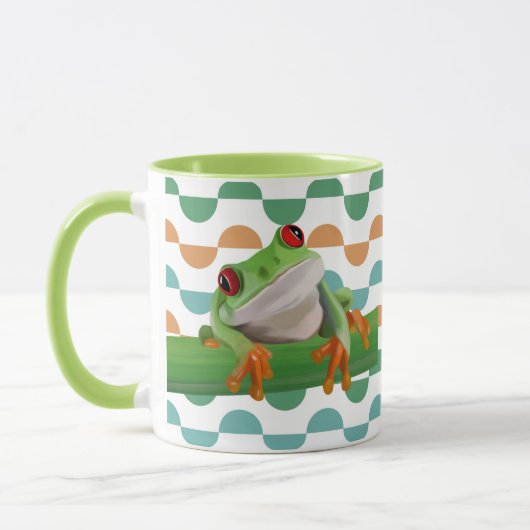 Niedlicher Mit Augen Baumfrosch mit farbenfroher G Tasse (Links)
