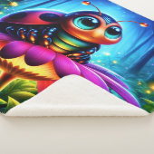 Niedlicher, mit Augen Ladybug mit einem mystischen Sherpadecke (3/4)