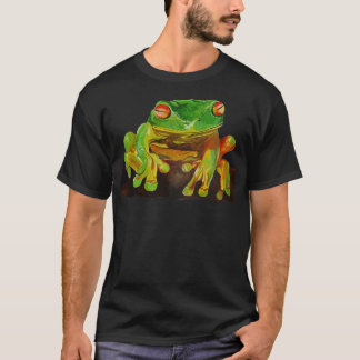 Niedlicher Mit Augen Tropenbaumfröschenausschnitt T-Shirt