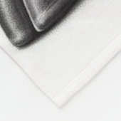 Niedlicher mit Blume verzierter Kälberhut Fleecedecke (Ecke)