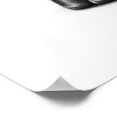 Niedlicher mit Blume verzierter Kälberhut Poster (Ecke)