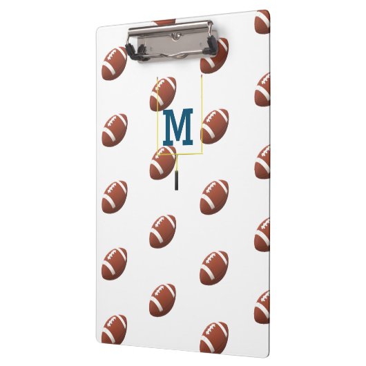 Niedlicher Mit Monogramm Fußball Klemmbrett (Links)