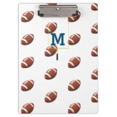 Niedlicher Mit Monogramm Fußball Klemmbrett (Vorderseite)