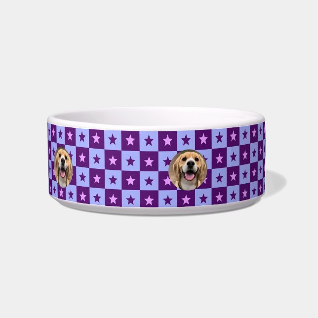 Niedlicher Mit Monogramm Individuelle Name Hunde L Napf (Rechts)