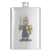 Niedlicher mittelalterlicher Ritter Flachmann (Vorderseite)