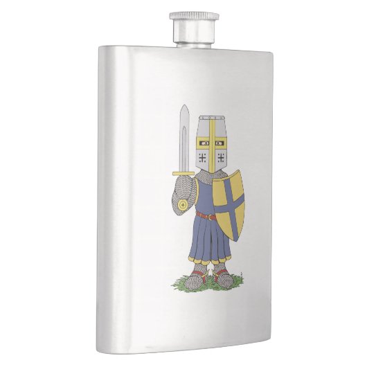 Niedlicher mittelalterlicher Ritter Flachmann (Rechts)