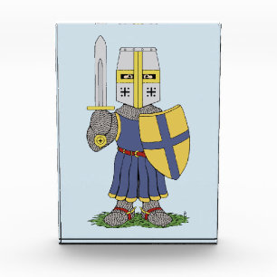Niedlicher mittelalterlicher Ritter Fotoblock