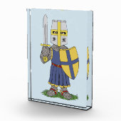 Niedlicher mittelalterlicher Ritter Fotoblock (Rechts)