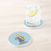 Niedlicher mittelalterlicher Ritter Getränkeuntersetzer (Seite)